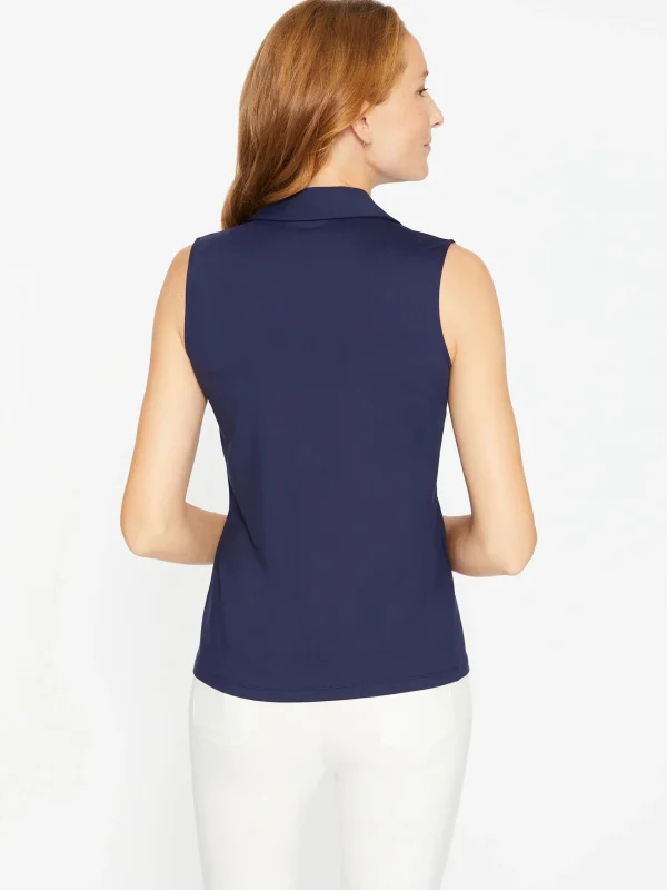 Store J. McLaughlin Aida Sleeveless Top Winter Navy