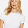 Hot J. McLaughlin Allie Cap Sleeve Tee White