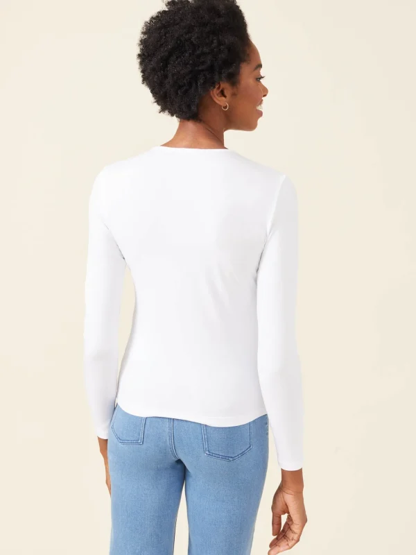 Cheap J. McLaughlin Allie Long Sleeve Tee White