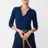 Fashion J. McLaughlin Alyce Cashmere Sweater Classic Navy