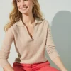 Best Sale J. McLaughlin Alyce Cashmere Sweater Heather Oatmeal