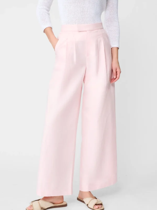 Sale J. McLaughlin Amal Linen Blend Pants Light Pink