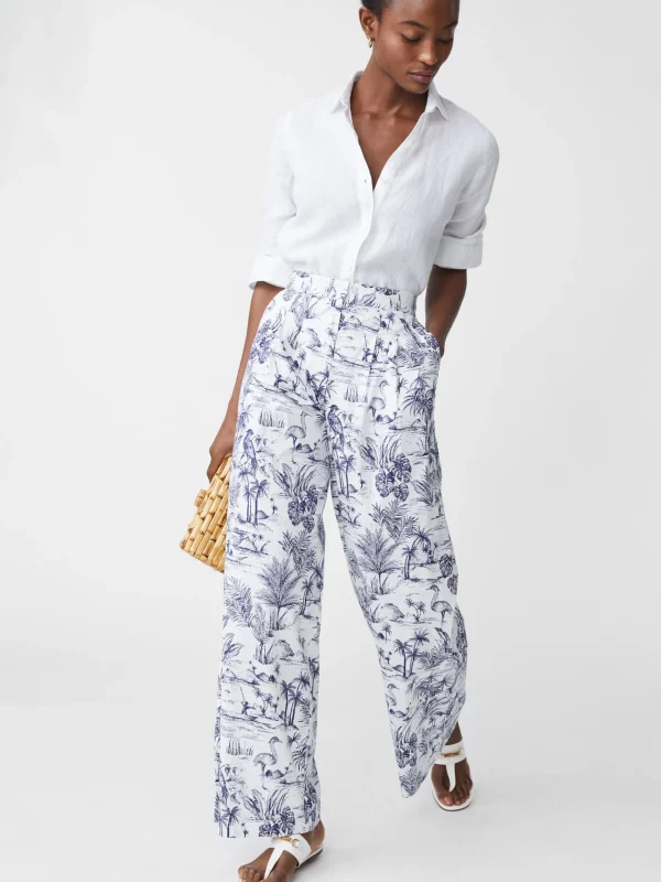 Flash Sale J. McLaughlin Amal Pants In Heron Toile White/Navy