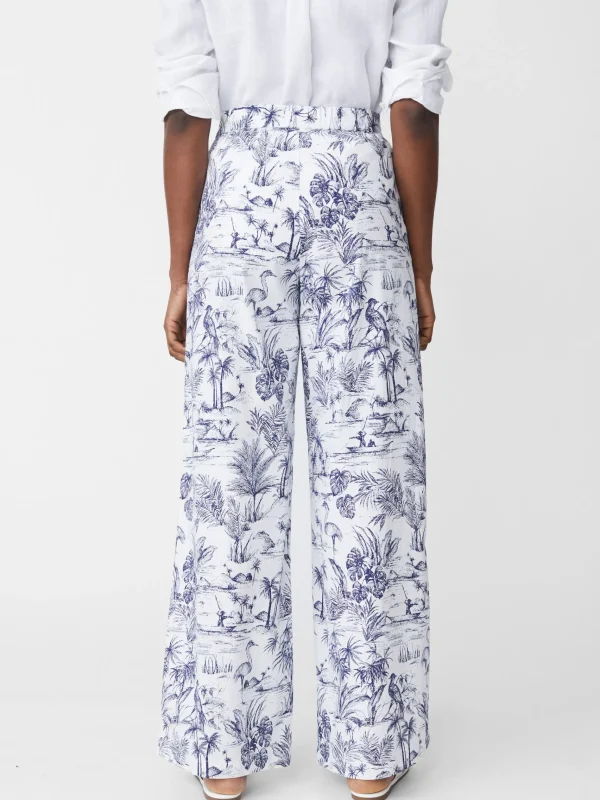 Flash Sale J. McLaughlin Amal Pants In Heron Toile White/Navy