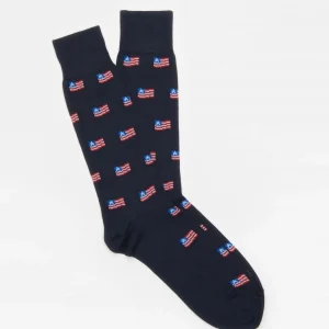 Store J. McLaughlin American Flag Socks Navy