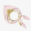 Discount J. McLaughlin Amoura Silk Scarf In Downing Street Square Cream/Pink