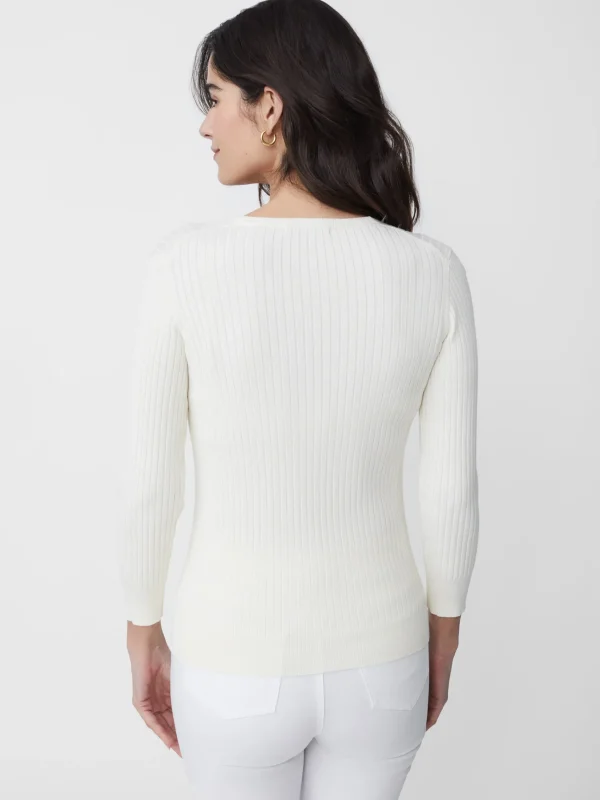 Fashion J. McLaughlin Anouk Sweater Egret White