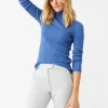 Best Sale J. McLaughlin Arlette Turtleneck Heather Chambray