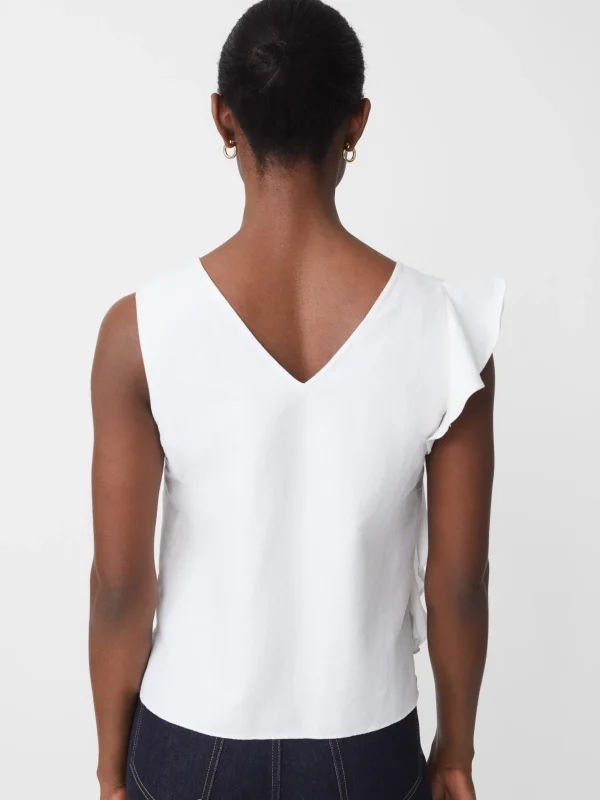 Shop J. McLaughlin Athena Linen Blouse White