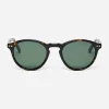 Cheap J. McLaughlin Bartleby Sunglasses Dark Tortoise/Green