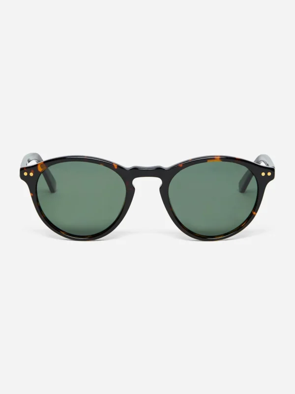 Cheap J. McLaughlin Bartleby Sunglasses Dark Tortoise/Green