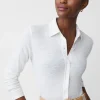 Best J. McLaughlin Betty Linen Shirt White