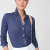 Outlet J. McLaughlin Betty Linen Shirt Indigo