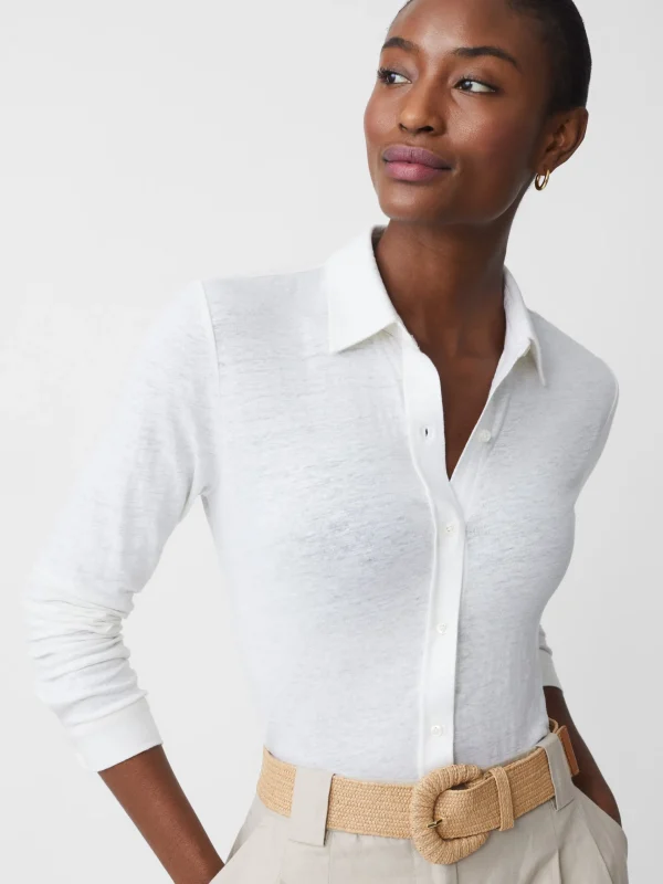 Best J. McLaughlin Betty Linen Shirt White