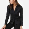 Store J. McLaughlin Betty Shirt Black