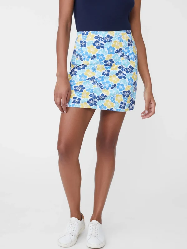 Store J. McLaughlin Briana Skort In Beach Blossom White/Navy/Yellow