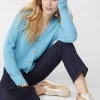 Hot J. McLaughlin Brigitta Cashmere Cardigan Glacier Aqua