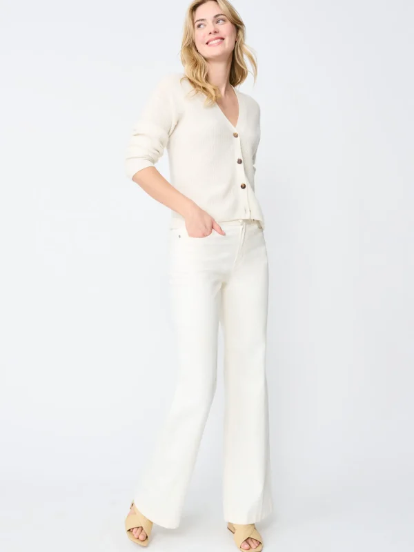 Online J. McLaughlin Brigitta Cashmere Cardigan Ivory