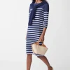 Cheap J. McLaughlin Brinker Dress In Stripe Navy/White