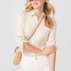 Store J. McLaughlin Britt Linen Shirt Tan