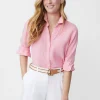 Store J. McLaughlin Britt Linen Shirt Pink Blossom