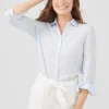 Hot J. McLaughlin Britt Linen Shirt Sky Blue