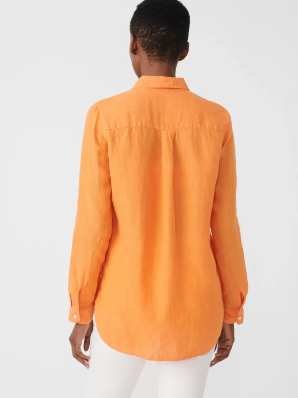 Clearance J. McLaughlin Britt Linen Shirt Orange