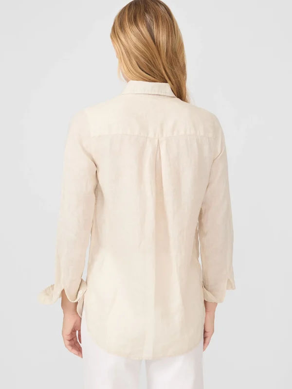 Store J. McLaughlin Britt Linen Shirt Tan