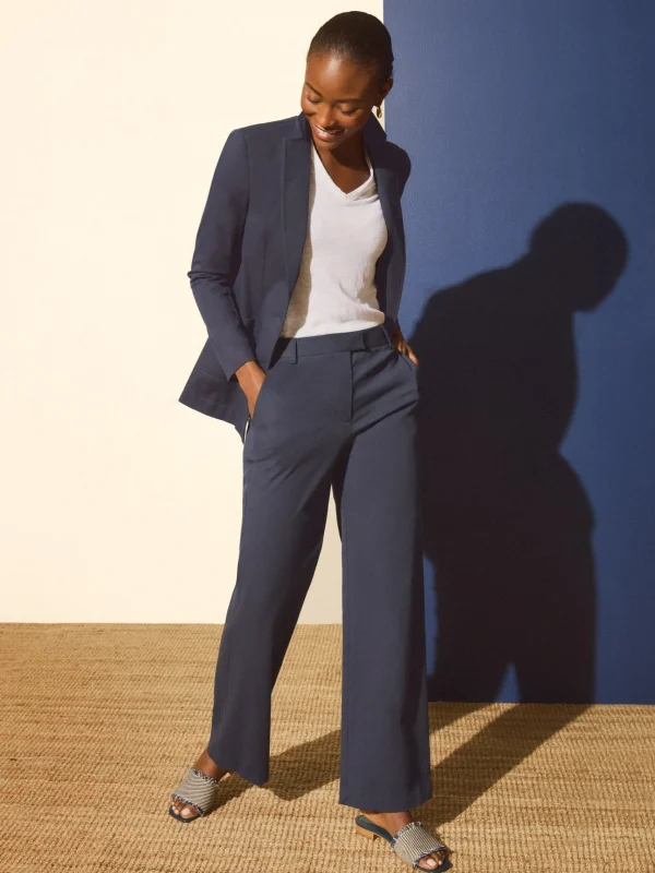 Best Sale J. McLaughlin Brock Cotton Twill Pants Navy