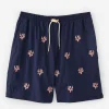 Hot J. McLaughlin Bruce 7" Swim Trunks In Coral Navy