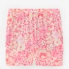 Store J. McLaughlin Bruce 7" Swim Trunks In Posh Pansies Peach/Coral