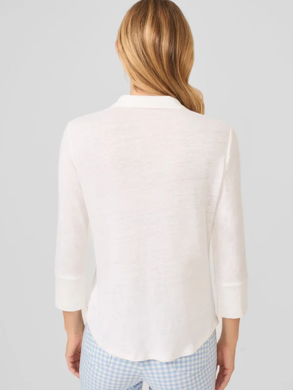 Shop J. McLaughlin Brynn Linen Shirt White