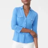 Best Sale J. McLaughlin Brynn Lyford Jersey Shirt Denim Blue