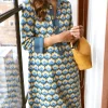 Best Sale J. McLaughlin Bryony Dress In Mod Squad Denim/Gold