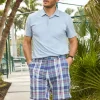 Sale J. McLaughlin Callahan Cotton Polo Heather Light Denim