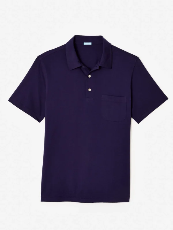 New J. McLaughlin Callahan Cotton Polo Navy