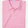 Online J. McLaughlin Callahan Cotton Polo In Stripe Rich Desire/White