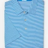 Online J. McLaughlin Callahan Cotton Polo In Stripe French Blue/White