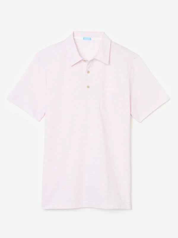 Hot J. McLaughlin Callahan Cotton Polo In Stripe White/Pink