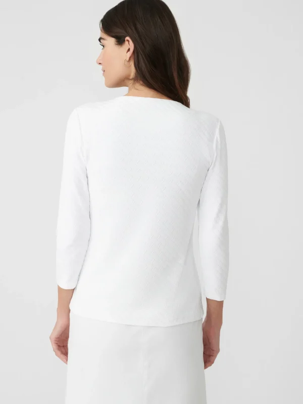 Online J. McLaughlin Carly Top In Fernwood Geo Jacquard White