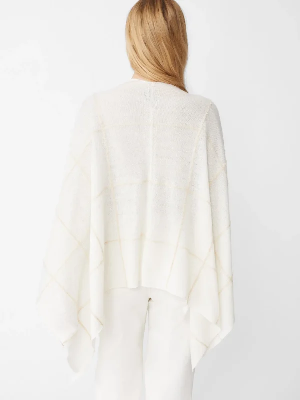 Hot J. McLaughlin Chantal Cashmere Wrap In Window Pane Off White/Camel