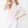 Fashion J. McLaughlin Clara Cashmere Turtleneck Pink/White