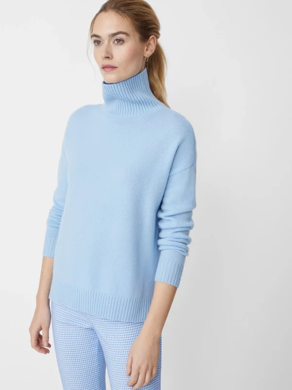 Best J. McLaughlin Clara Cashmere Turtleneck Light Blue