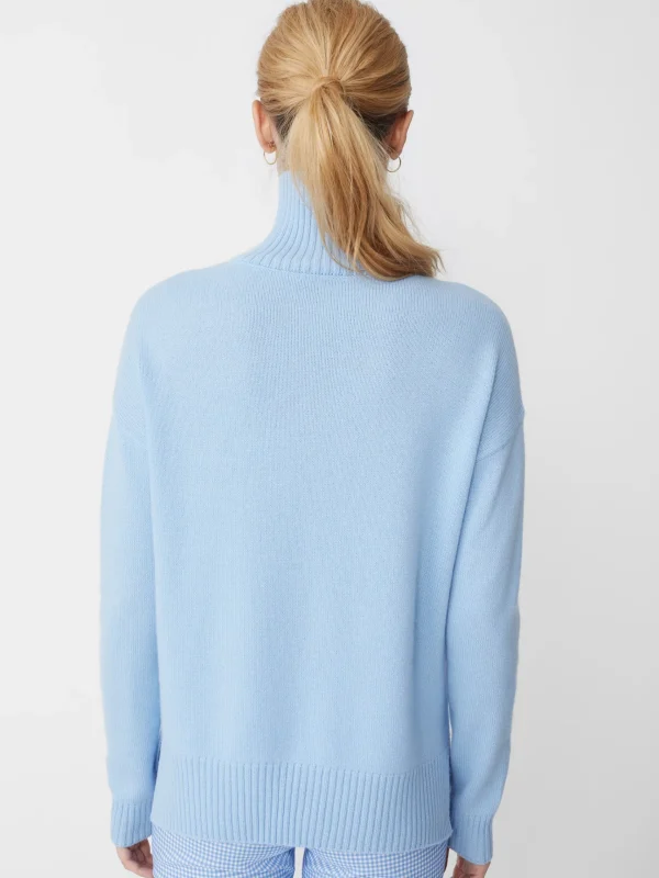 Best J. McLaughlin Clara Cashmere Turtleneck Light Blue