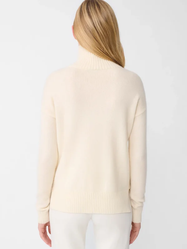 Cheap J. McLaughlin Clara Cashmere Turtleneck Ivory