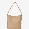 Discount J. McLaughlin Cleo Woven Tote Natural/Brown