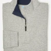 Shop J. McLaughlin Clermont Cotton 1/4 Zip Heather Grey