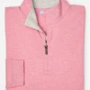 Best Sale J. McLaughlin Clermont Cotton 1/4 Zip Heather Pink