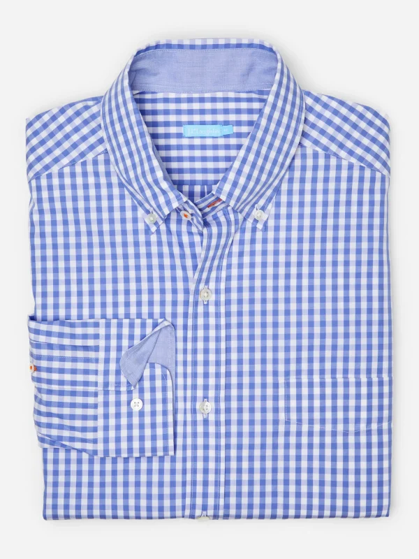 Cheap J. McLaughlin Collis Classic Fit Shirt In Gingham Blue/White