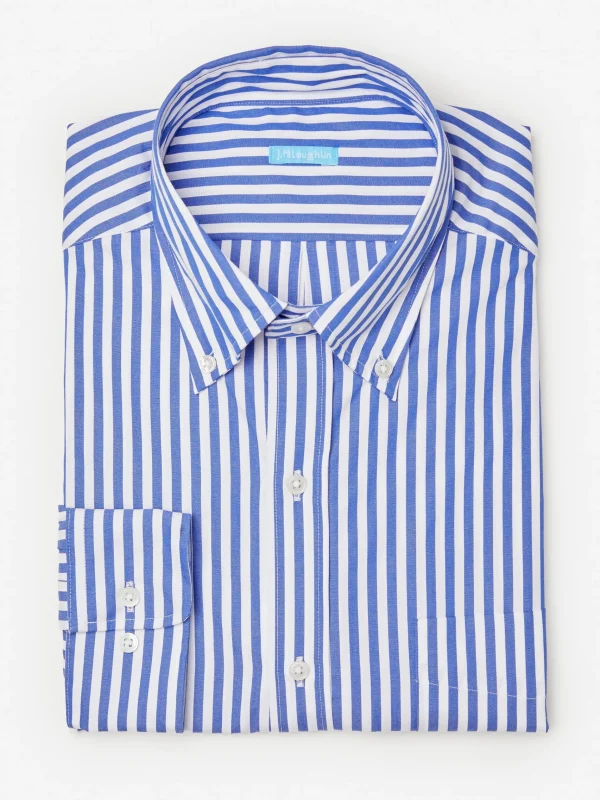 Hot J. McLaughlin Collis Classic Fit Shirt In Bengal Stripe Royal Blue/White